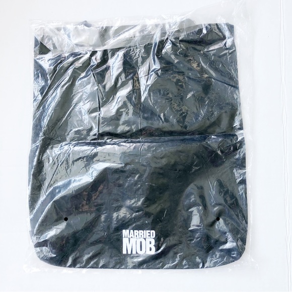 Married to the Mob Bitch Red Block Lettering Black Tote - Picture 3 of 3